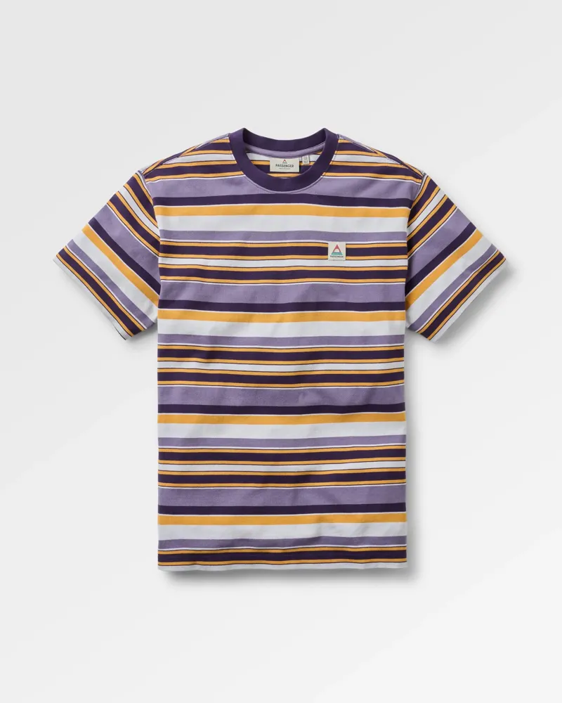 Passenger Men's Wild Pine Relaxed Fit Stripe T-Shirt - Heather Organic Cotton Tee-1