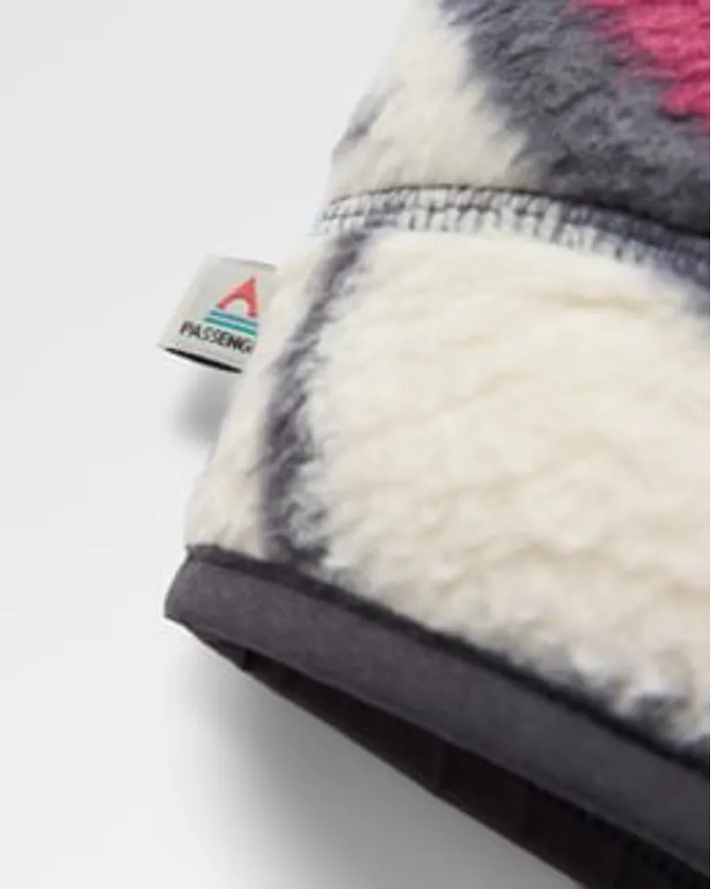 Passenger Fairbanks 2.0 Full Zip Recycled Sherpa Fleece Abstract Trails Off White-5