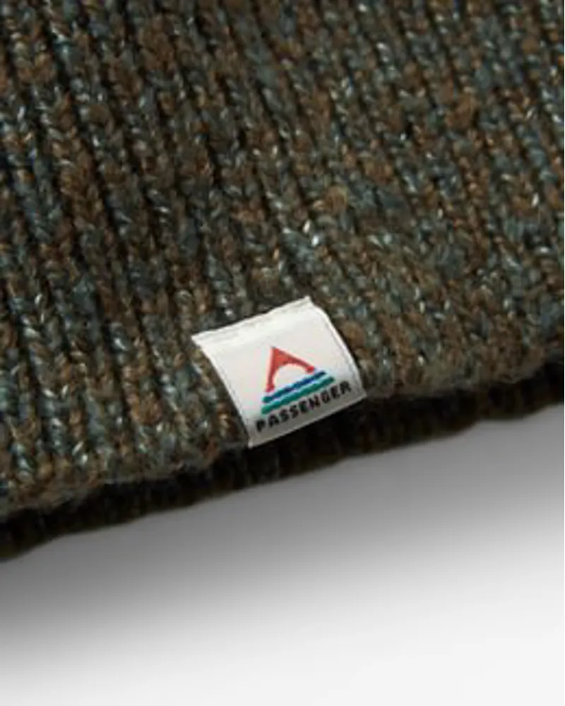 Passenger Fog Knitted Jumper Dark Olive Multi Stripe-3