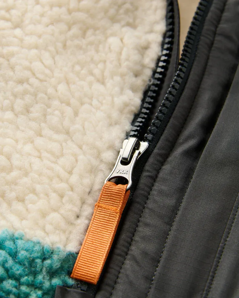 Passenger Offroad Sherpa 1/2 Zip Fleece Reflection Birch Recycled Warm Sherpa Pullover-4