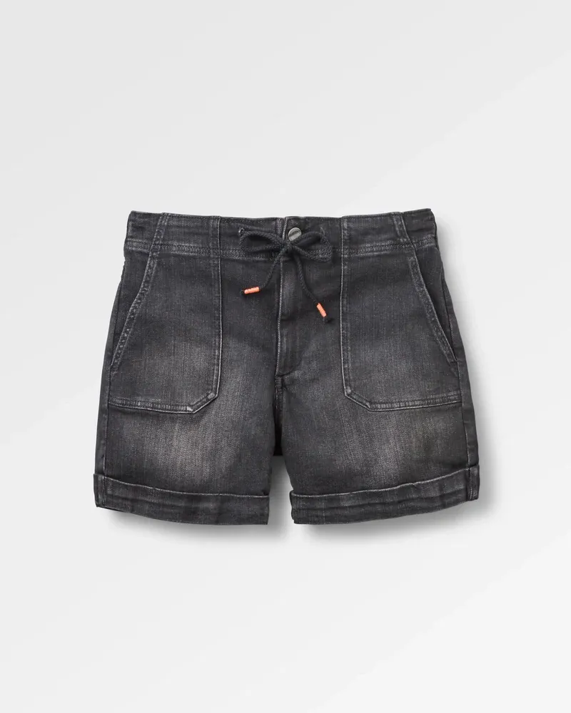 Passenger Women's Carriso Denim Short - Washed Black Denim Casual Summer Shorts-2