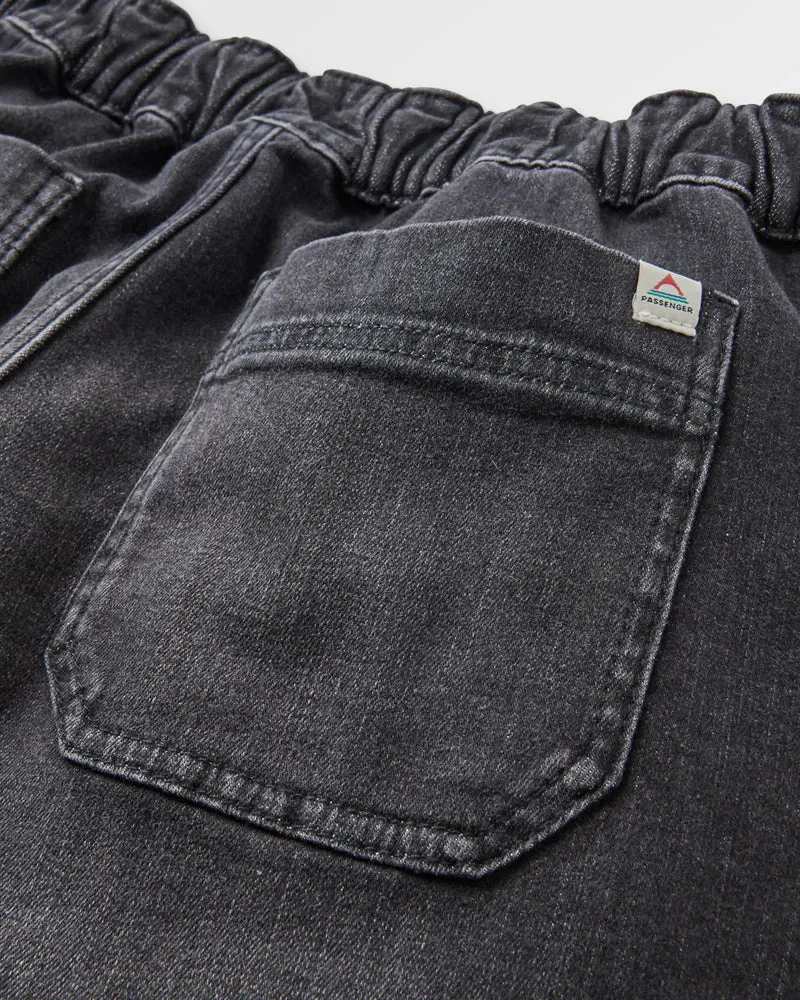 Passenger Women's Carriso Denim Short - Washed Black Denim Casual Summer Shorts-5