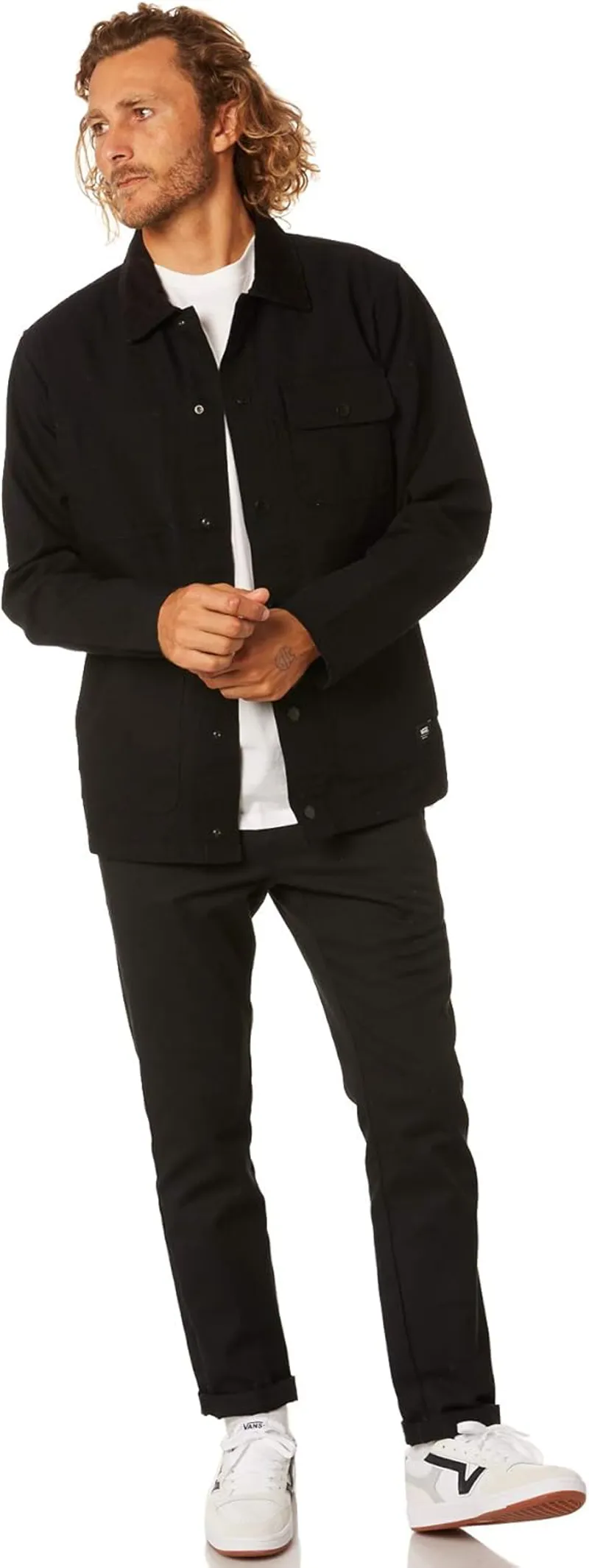 Vans Drill Chore Canvas Jacket Black - Durable Workwear and Streetwear Jacket-4