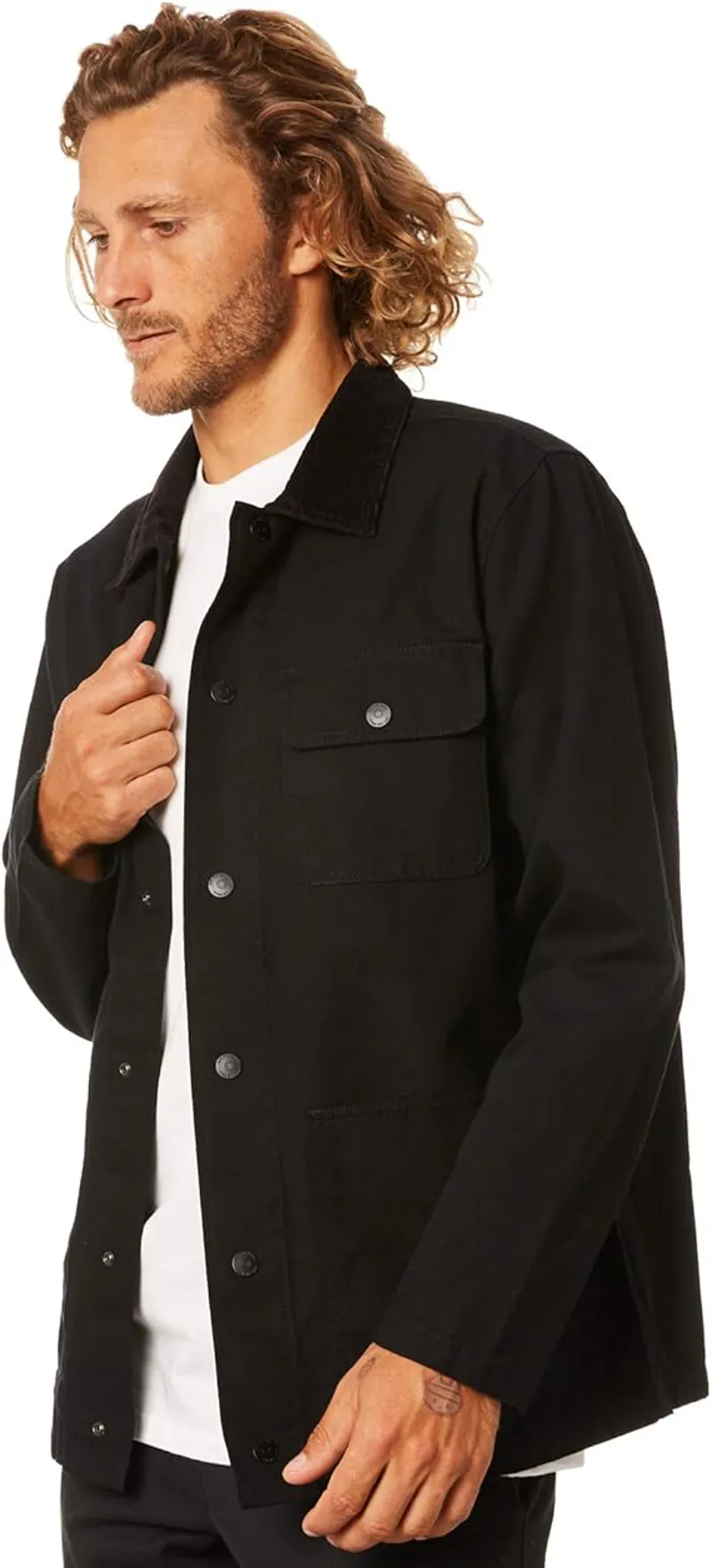 Vans Drill Chore Canvas Jacket Black - Durable Workwear and Streetwear Jacket-1