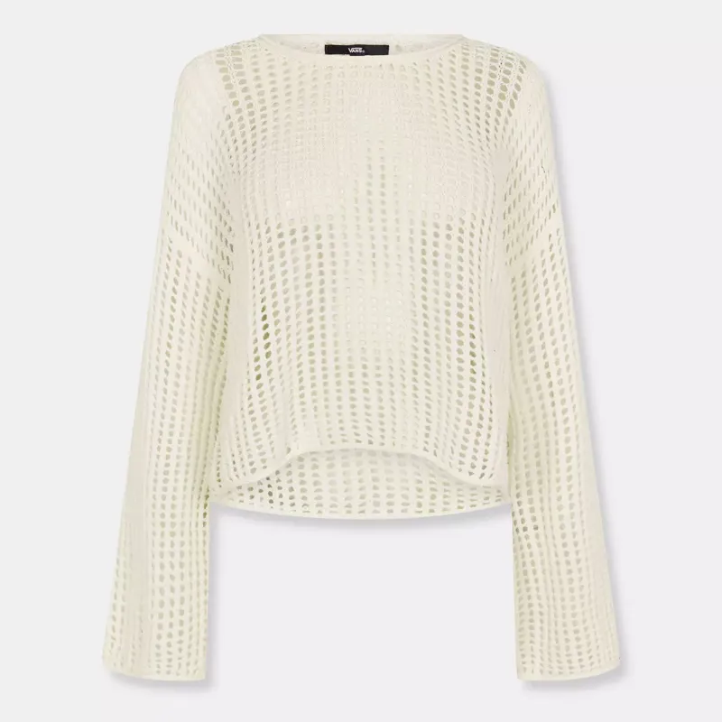 Vans Mila Open Knit Crop Top - Trendy Lightweight Crochet Style for Effortless Summer Looks