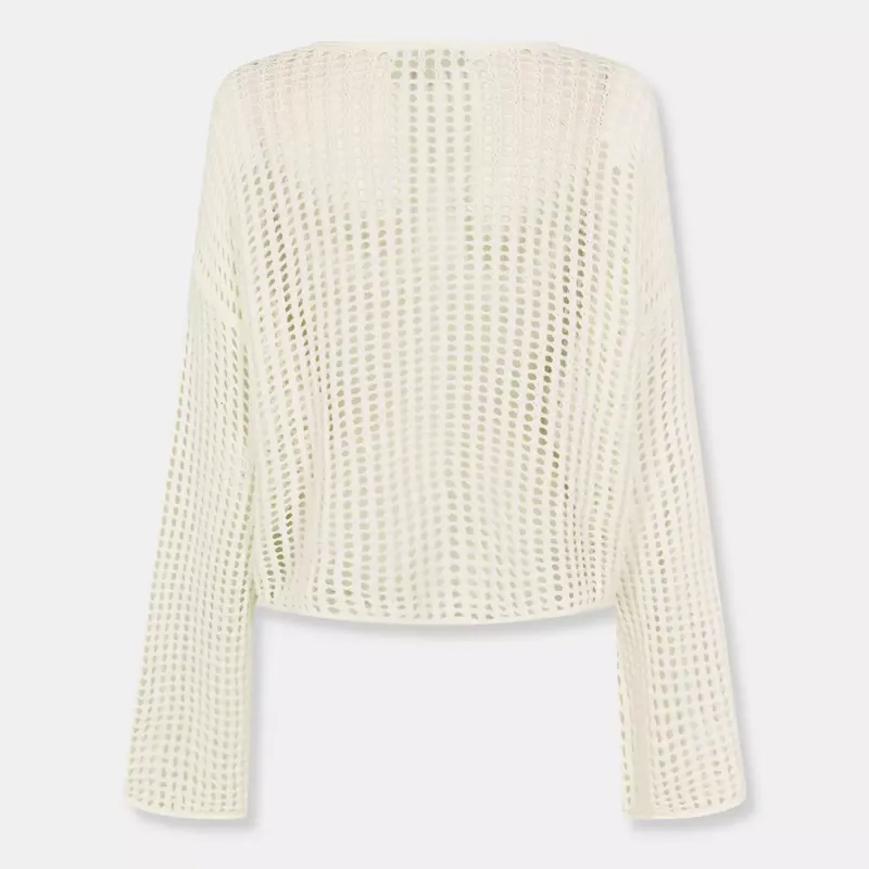 Vans Mila Open Knit Crop Top - Trendy Lightweight Crochet Style for Effortless Summer Looks-1