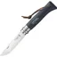 Opinel No. 8 Trekking Knife Black - Classic Folding Outdoor Knife for Camping and Hiking