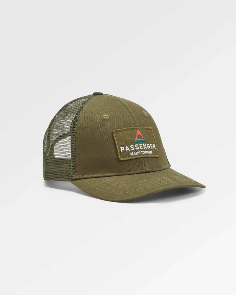 Passenger Core Organic Trucker Cap - Khaki Adjustable Outdoor Cap-5