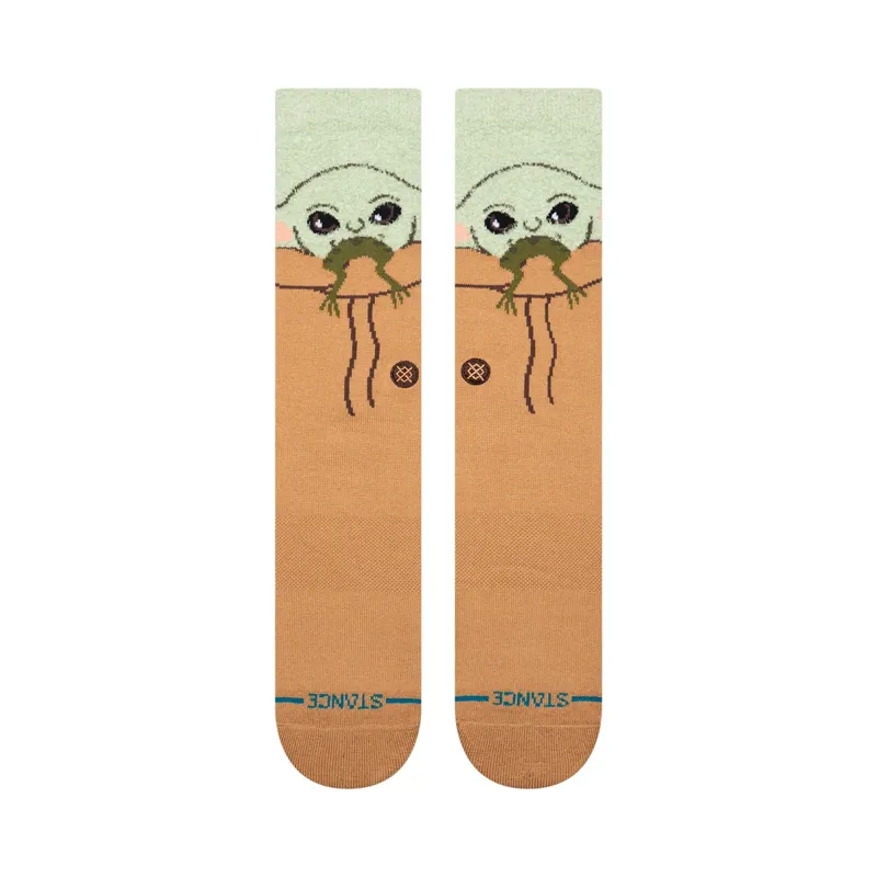 Stance Star Wars Grogu Hungry Crew Socks - Green The Mandalorian-1