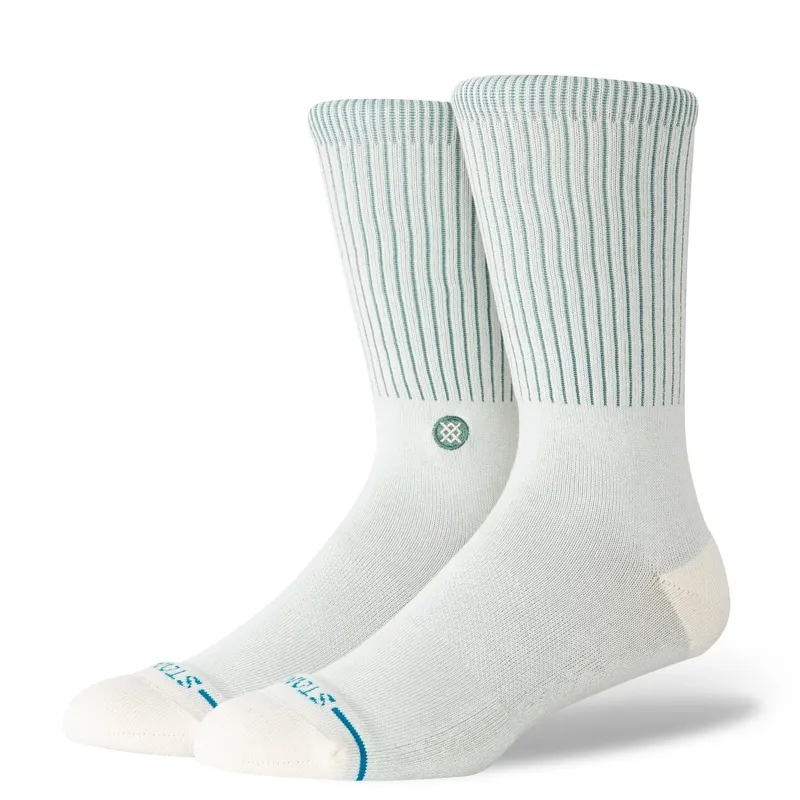 Stance Icon Pop Crew Socks - Washed Green Premium Everyday Crew Socks