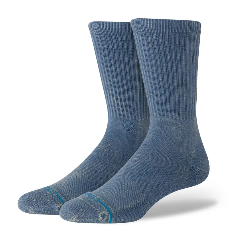 Stance ICON Dyed Crew Socks - Blue - Stylish Dyed Graphic Socks