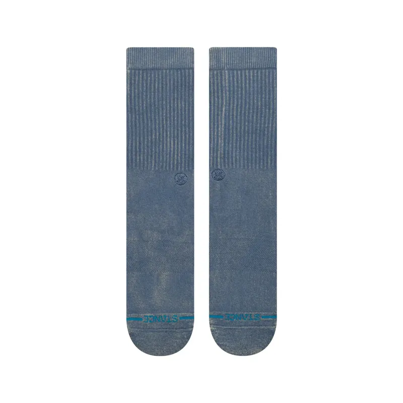Stance ICON Dyed Crew Socks - Blue - Stylish Dyed Graphic Socks-1