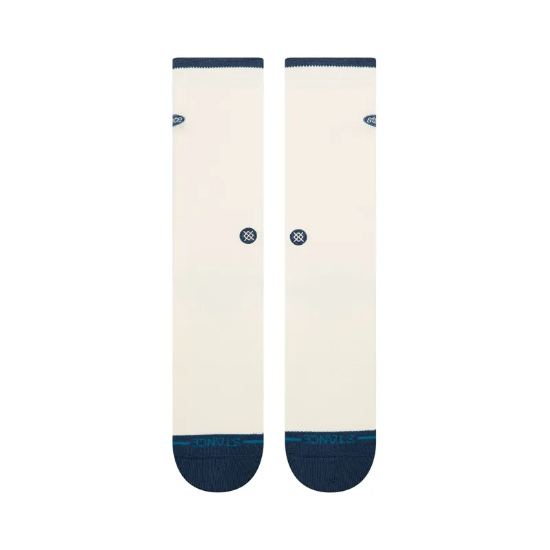 Stance Blurred Crew Socks - Cream and Blue Premium Patterned Crew Socks-1