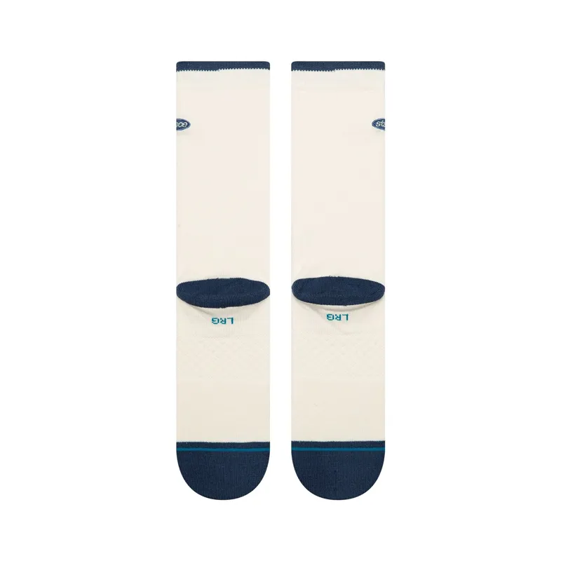 Stance Blurred Crew Socks - Cream and Blue Premium Patterned Crew Socks-2