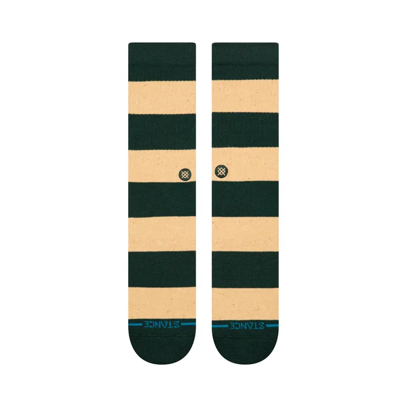 Stance Nep Stripe Crew Socks - Pine Comfortable Stylish Everyday Socks-1