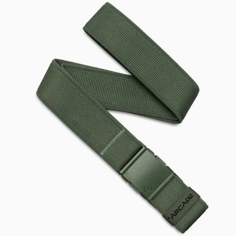 Arcade Atlas Belt Forest Green Stretch Webbing Belt