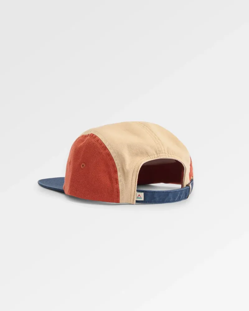 Passenger Fixie 5 Panel Cap - Blue Navy/Dark Rust-1