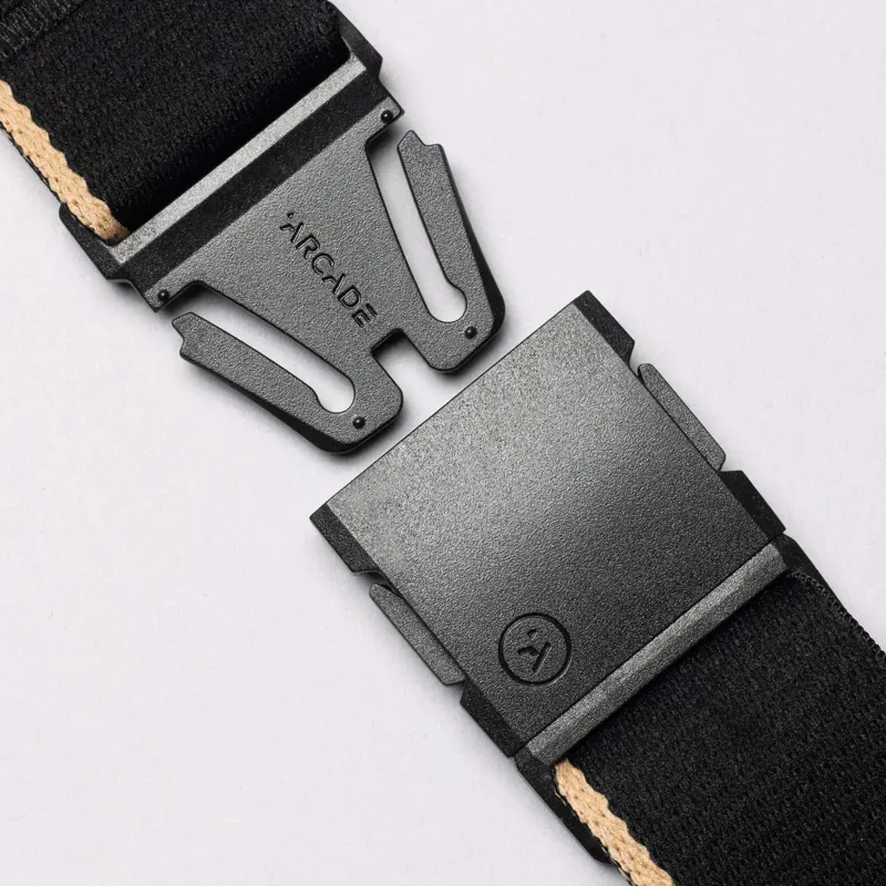 Arcade Blackwood Belt Black and Sand Stretch Web Belt-2