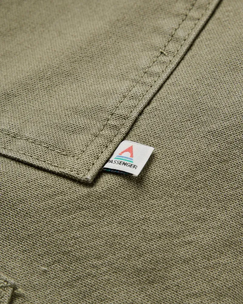 Passenger Vantage Lined Cotton Canvas Jacket - Dusty Olive Men's Outdoor Jacket-4