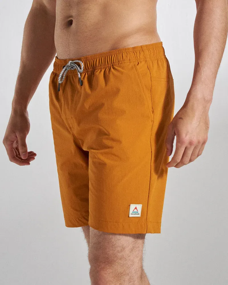 Passenger Drifter Net Swim Lined Short - Retro Orange-1