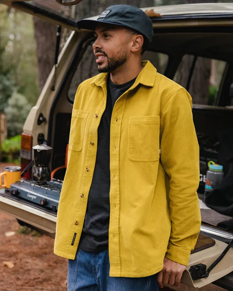 Passenger Mens Backcountry Cord Shirt Heritage Yellow-1