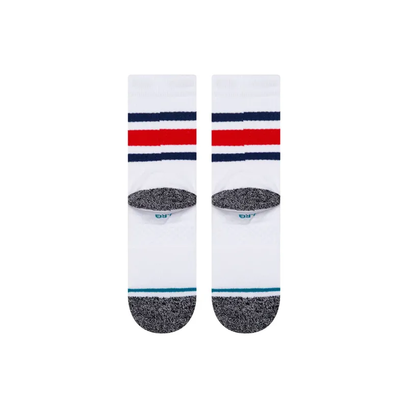Stance BOYD ST Kids Crew Socks - White and Blue - Comfortable Kids Socks-2