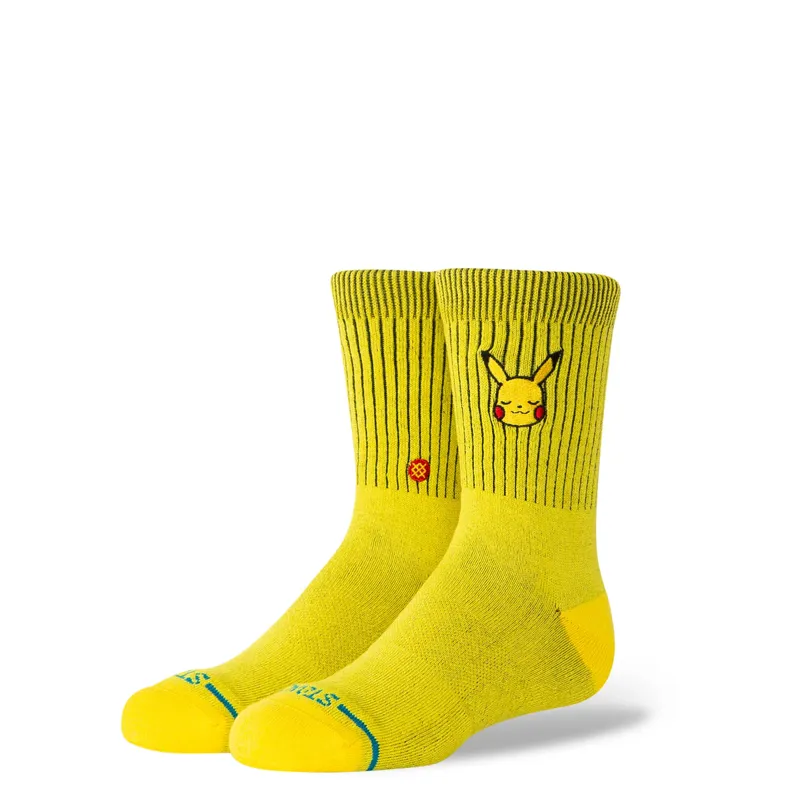Stance Pokémon Pikachu Kids Crew Socks - Yellow Official Pokémon Socks