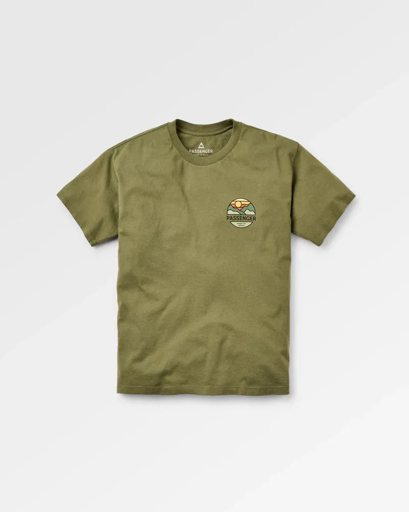 Passenger Laidback Recycled Cotton Relaxed Fit T-Shirt Khaki