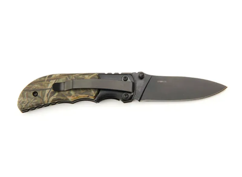 Whitby Lock Knife - Camo Handle Folding Pocket Knife for Outdoor Use-1