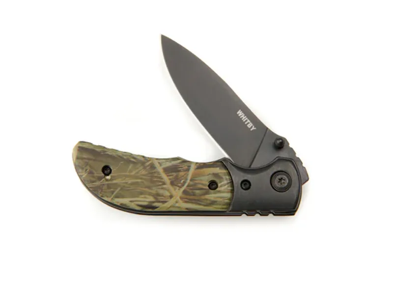 Whitby Lock Knife - Camo Handle Folding Pocket Knife for Outdoor Use-2
