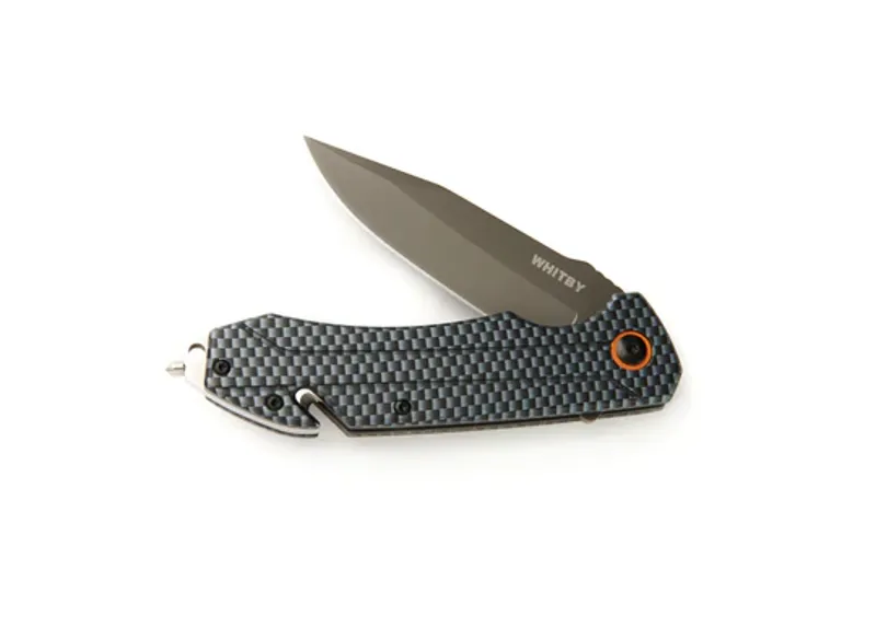 Whitby Rescue Lock Knife LK400 - Emergency Folding Knife with Seatbelt Cutter and Glass Breaker-2
