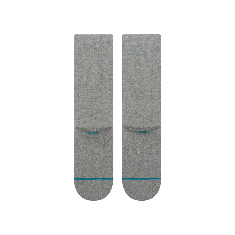 Stance ICON Crew Socks - Grey Heather - Premium Graphic Crew Socks-2