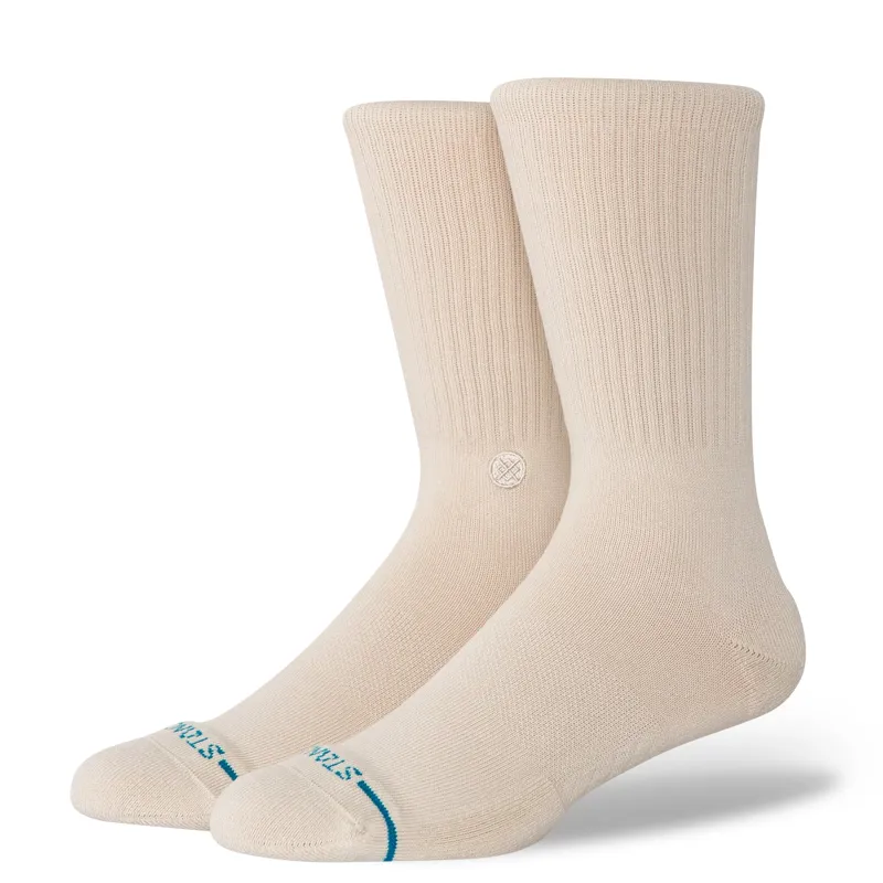 Stance Icon Casual Socks - Oatmeal Premium Everyday Crew Socks