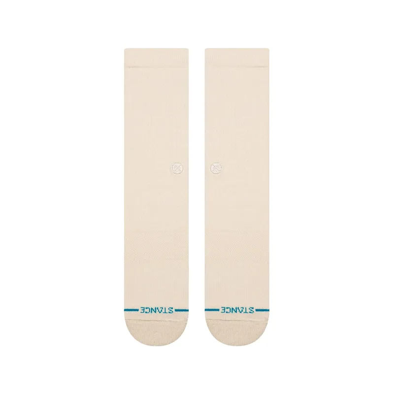 Stance Icon Casual Socks - Oatmeal Premium Everyday Crew Socks-1