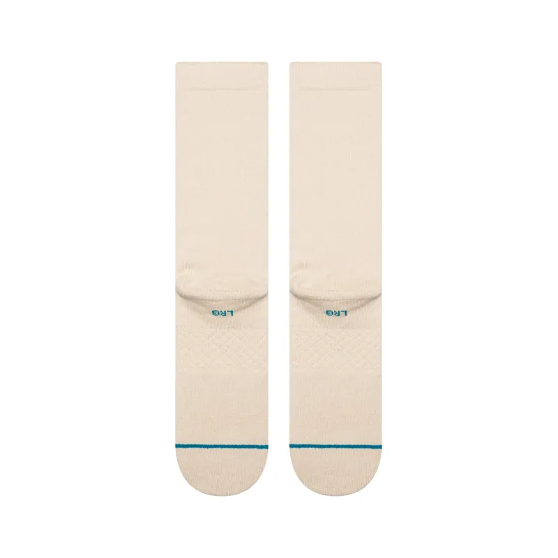 Stance Icon Casual Socks - Oatmeal Premium Everyday Crew Socks-2