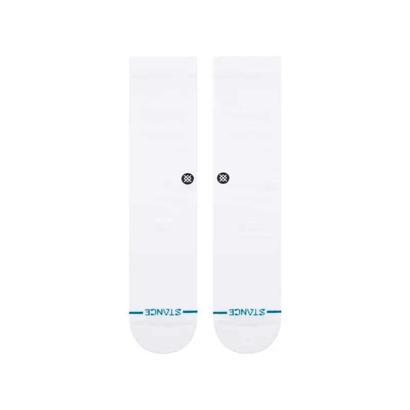 Stance ICON Crew Socks - White - Premium Graphic Crew Socks-1