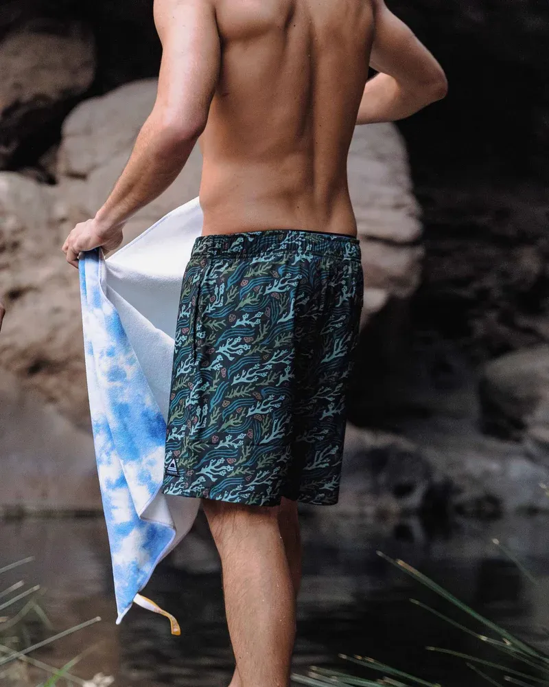 Passenger Porto Recycled All Purpose Swim Short - Ocean Current Black - 30 Waist-1