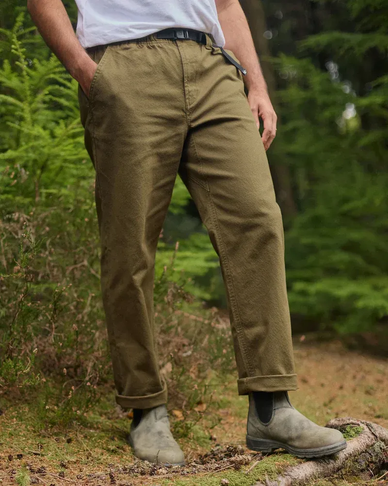 Passenger Men Adventurer Canvas Trouser Dark Olive