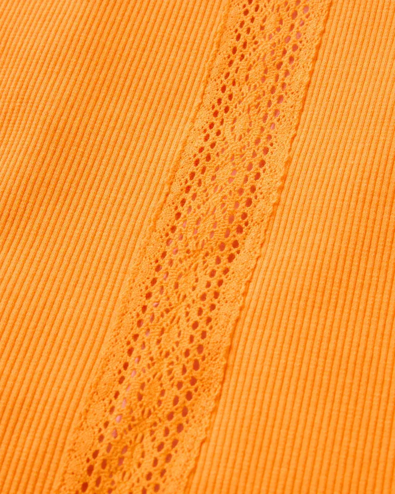 Passenger Atmos Ribbed Tank Vest Bright Orange Organic Cotton Ribbed Tank Top-1