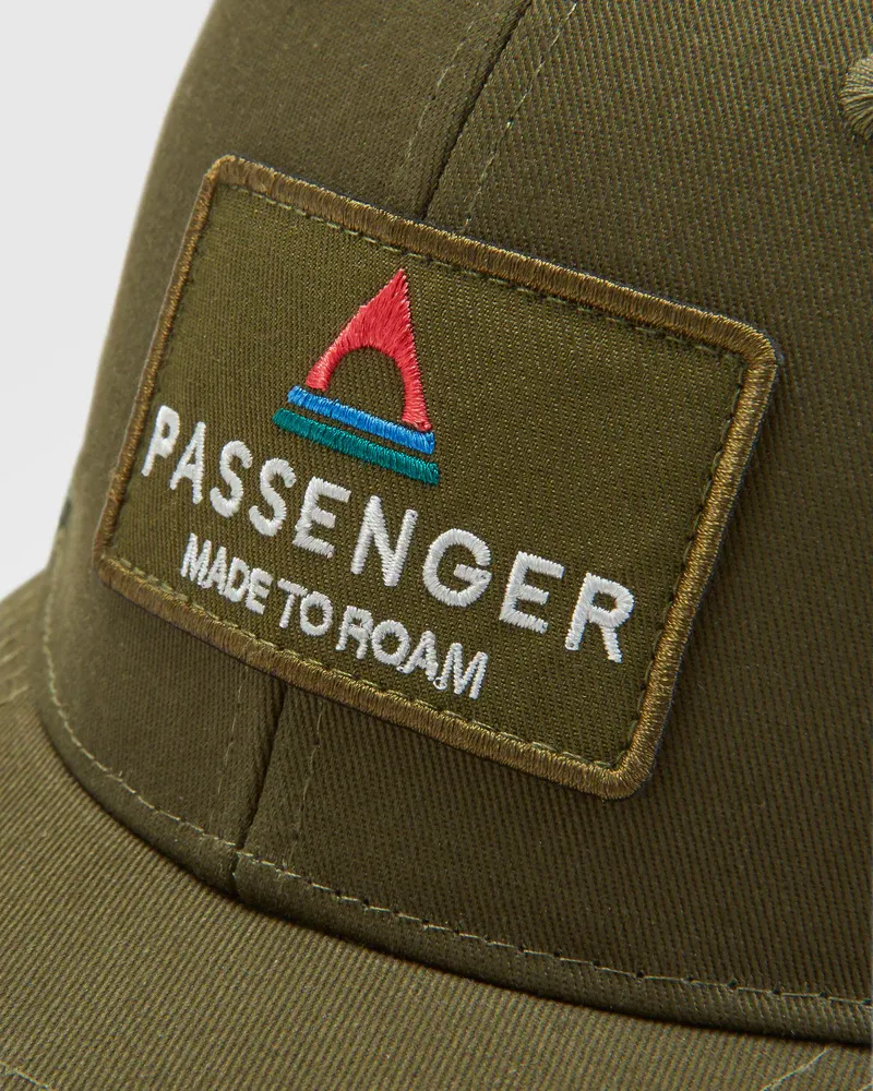 Passenger Core Organic Trucker Cap - Khaki Adjustable Outdoor Cap-4