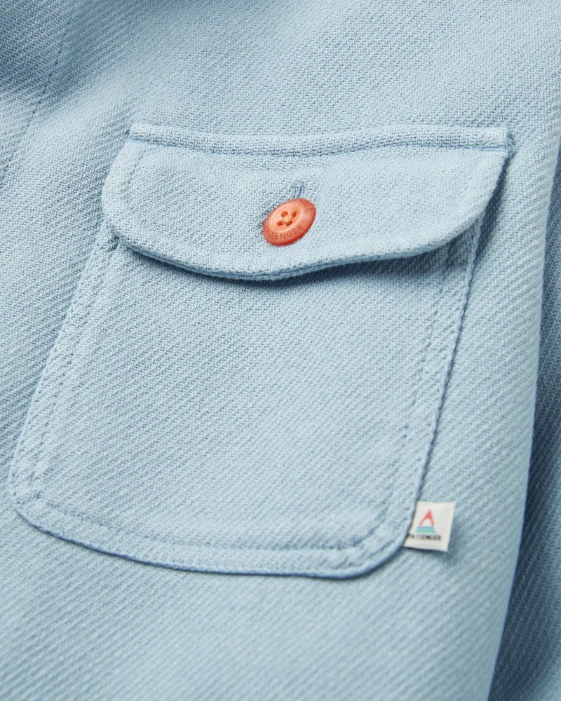 Passenger Island Twill Shirt - Faded Denim Premium Men's Casual Shirt-5