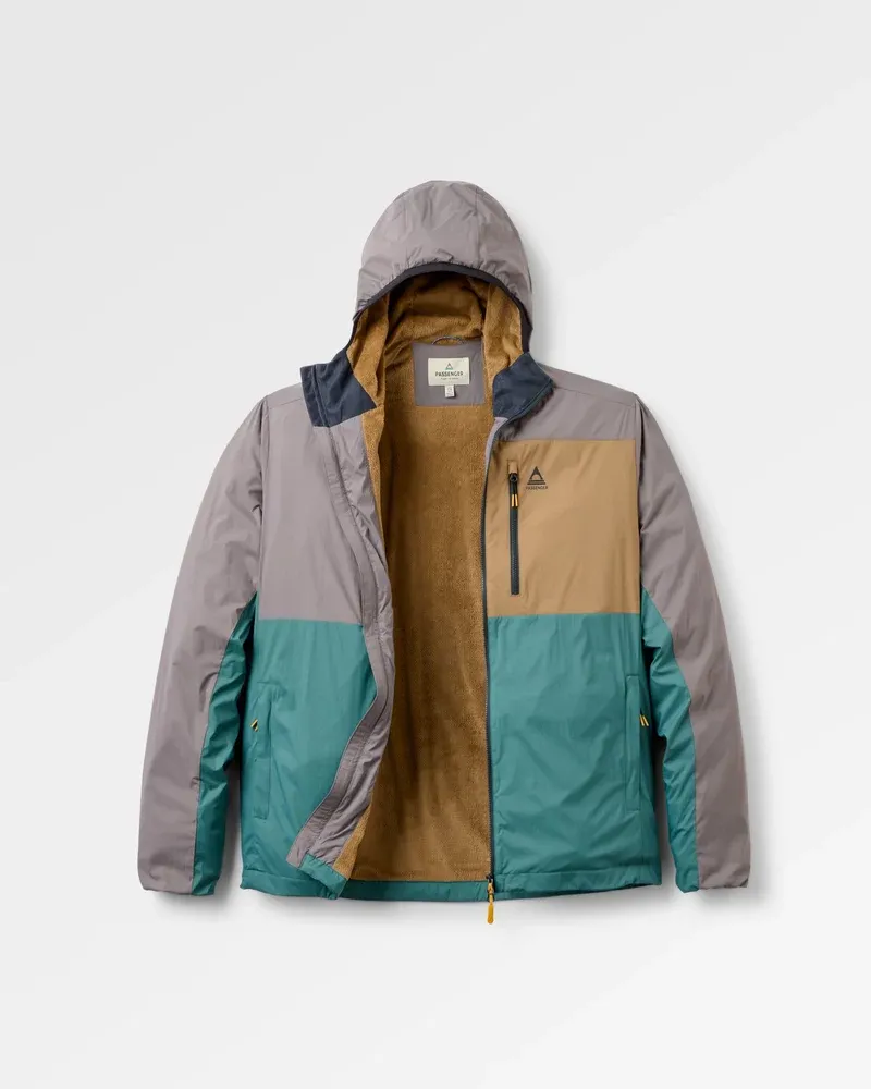 Passenger Men's Tahoe Lined Waterproof Packable Jacket - Deep Ocean/Slate Grey