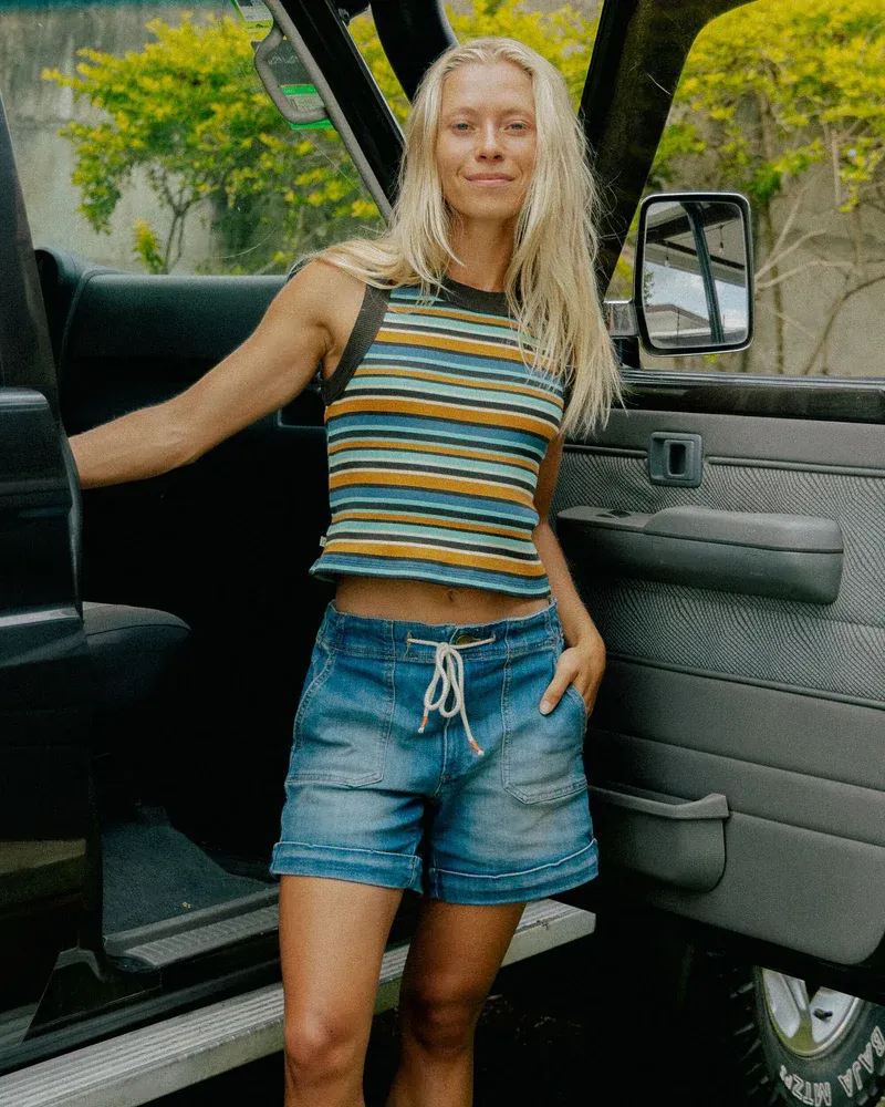 Passenger Carriso Denim Short Light Wash Denim Organic Cotton Women's Casual Shorts