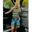 Passenger Carriso Denim Short Light Wash Denim Organic Cotton Women's Casual Shorts
