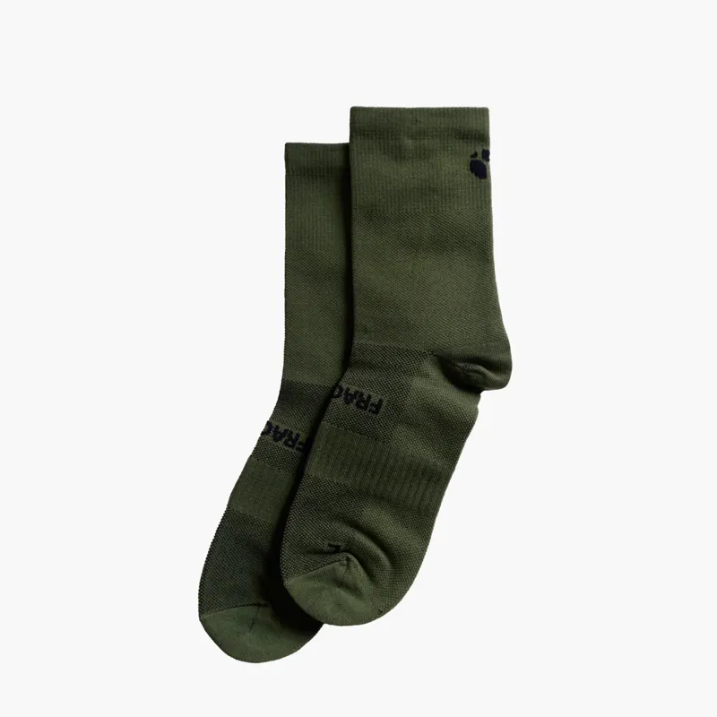 Fractel Performance Running Crew Socks Olive