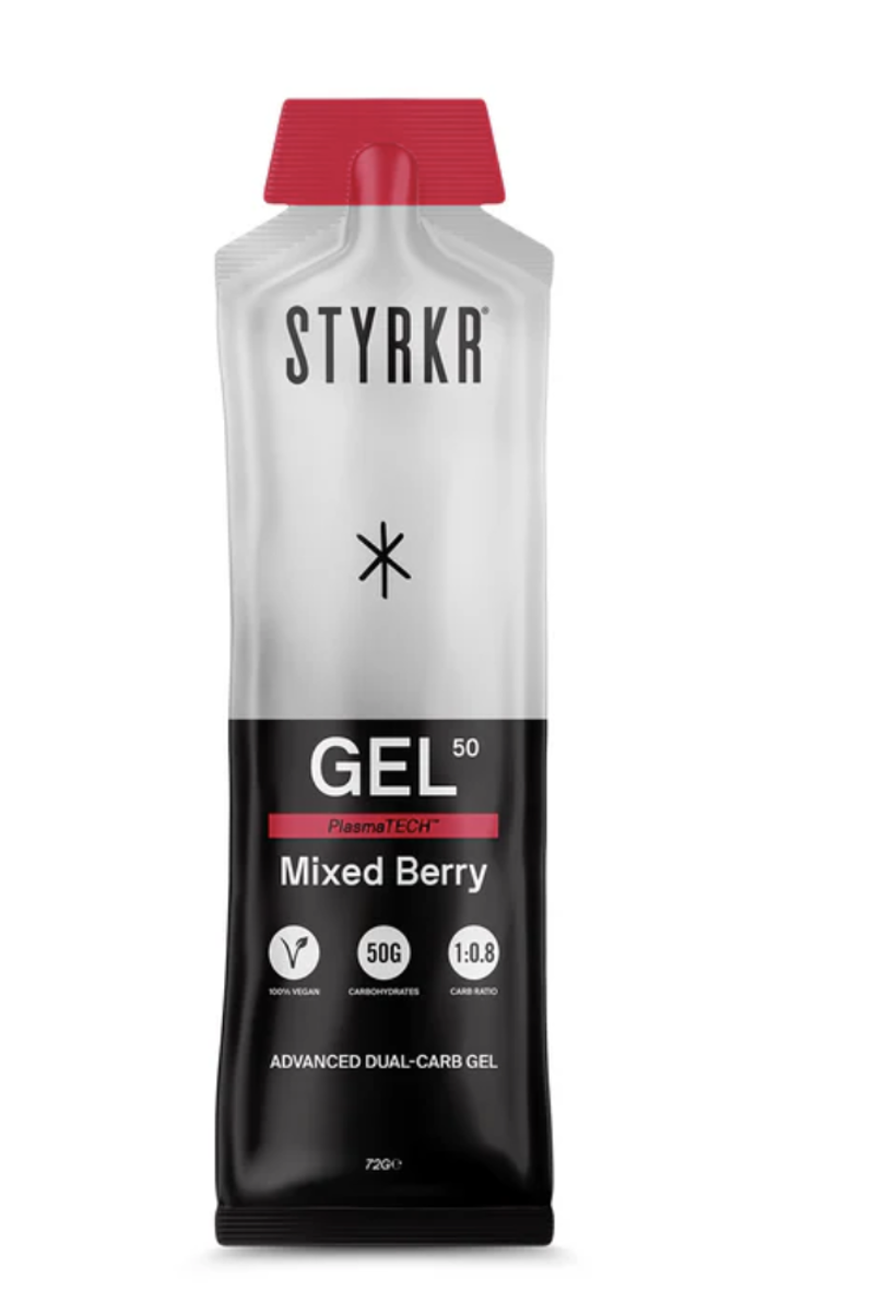 STYRKR - GEL50 Mixed Berry Dual-Carb Energy Gel Single