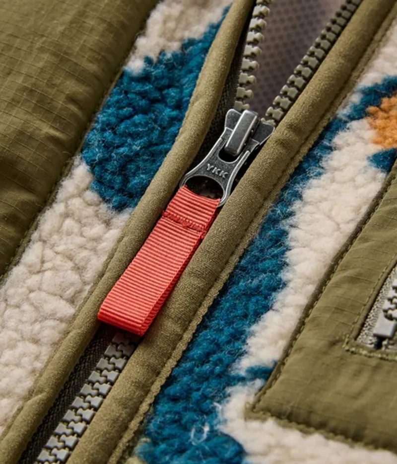 Passenger Men Valiant Fleece Abstract Trails Pebble Grey-5