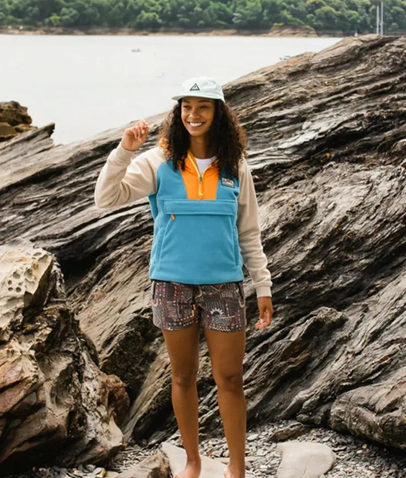 Passenger Women Alexander Hooded Fleece Blue Pool-1