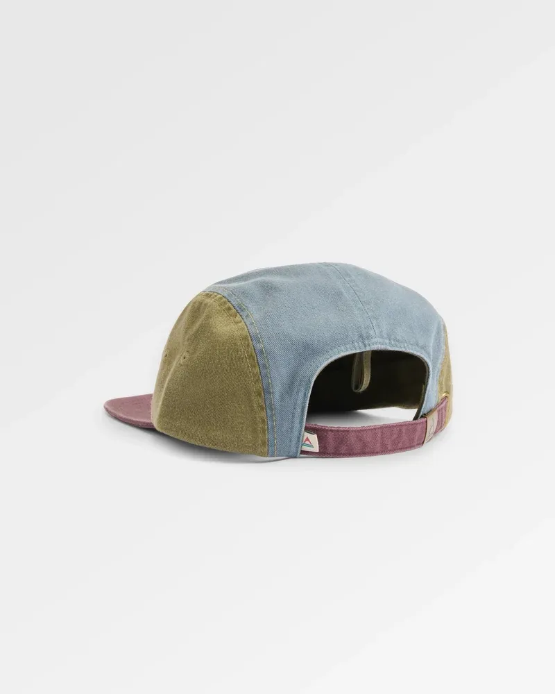 Passenger Fixie 5 Panel Cap - Dusty Ochre/Stormy Blue-1