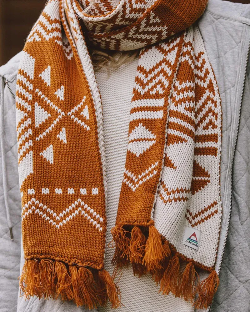 Passenger West Coast Recycled Acrylic Scarf - Glazed Ginger Sustainable Winter Accessory-1